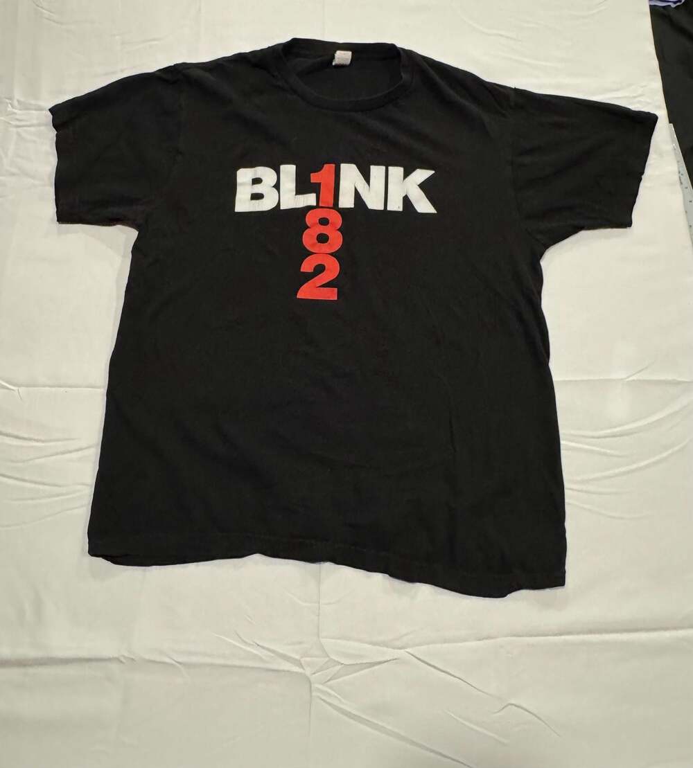 Vintage Y2K Blink-182 Band T-Shirt Medium Black Pop Punk Tour